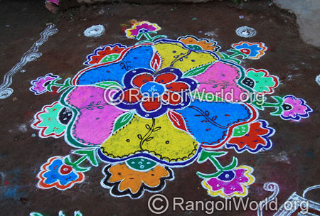 Colorful rangoli aug2014