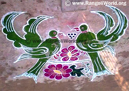 Love Birds Rangoli