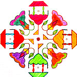 Chariot of god or ther kolam designs