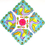 Peacock Kolam Designs