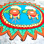 Pongal rangoli 2015 Designs