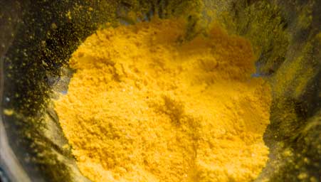 Yellow Color Powder after mixing