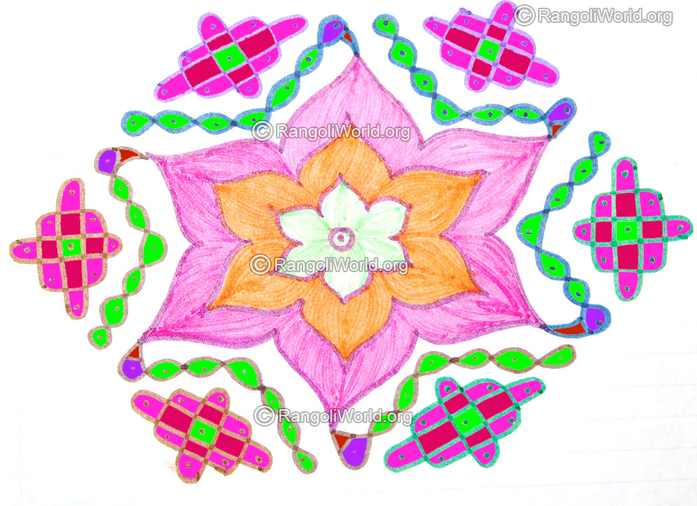 Flowers birds sikku kolam jan 2016