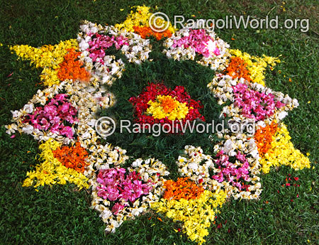 Onam festival flower rangoli 11
