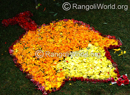 Onam festival flower rangoli 13