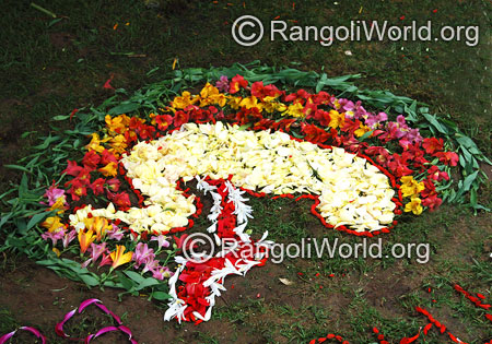 Onam festival flower rangoli 14