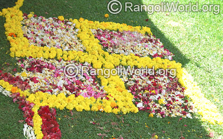 Onam festival flower rangoli 16