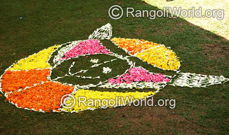 Onam festival flower rangoli 8