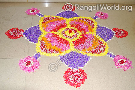 Onam festival flower rangoli1
