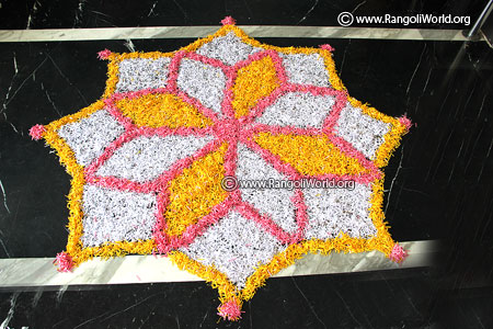 Onam festival Flower Rangoli