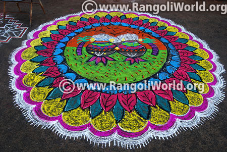 Pongal and sankranti rangoli design 2016
