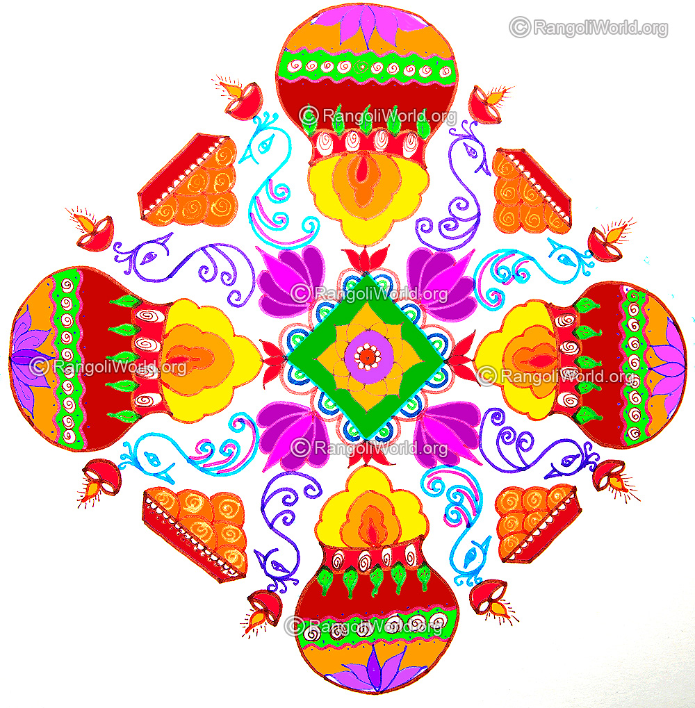 Featured image of post How To Draw Pongal Kolam With Dots They also thank their cattles for working along with them in the field during farming