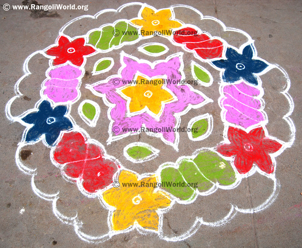 Flower Kolam 1 Jan14