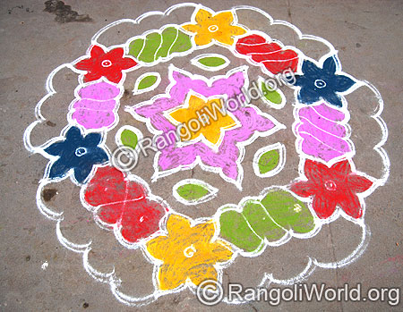 Flowers Rangoli Kolam