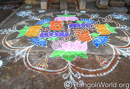 Lotus Kolam Rangoli