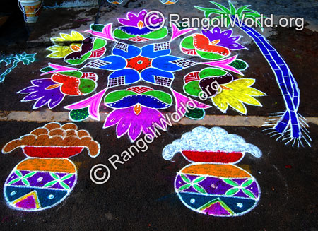 Pongal celebration rangoli jan2015