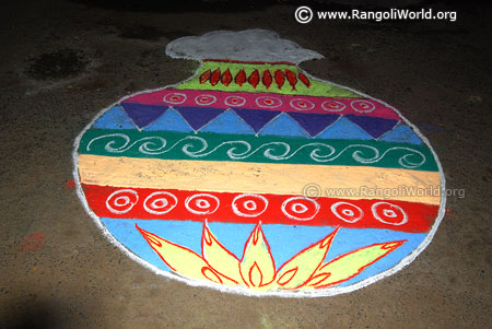Pongal pot rangoli design 2018