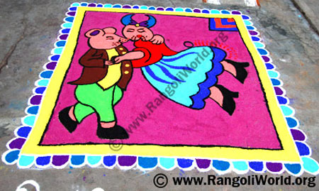 Mouse Dance Rangoli