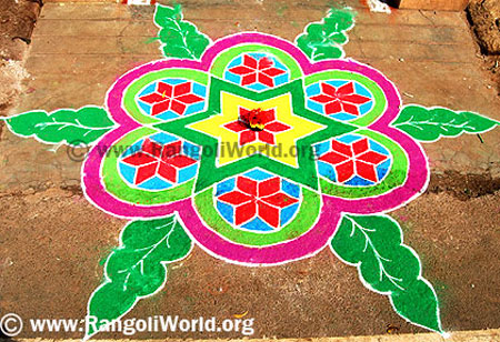 Star flower Rangoli