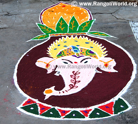 Ganesh chaturthi Rangoli