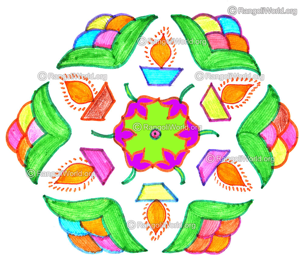 Flower lamp kolam april14 2015