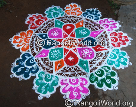 Big freehand rangoli aug2014