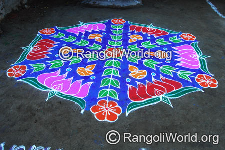 Lotus deepam kolam aug2014