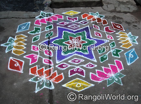 Lotus star diamond kolam aug2014