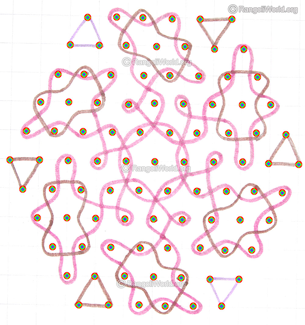 11 to 6 pinnal sikku kolam may5 2015 pencil outline