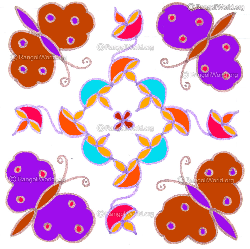 Butterfly agal vilakku kolam may1 2015