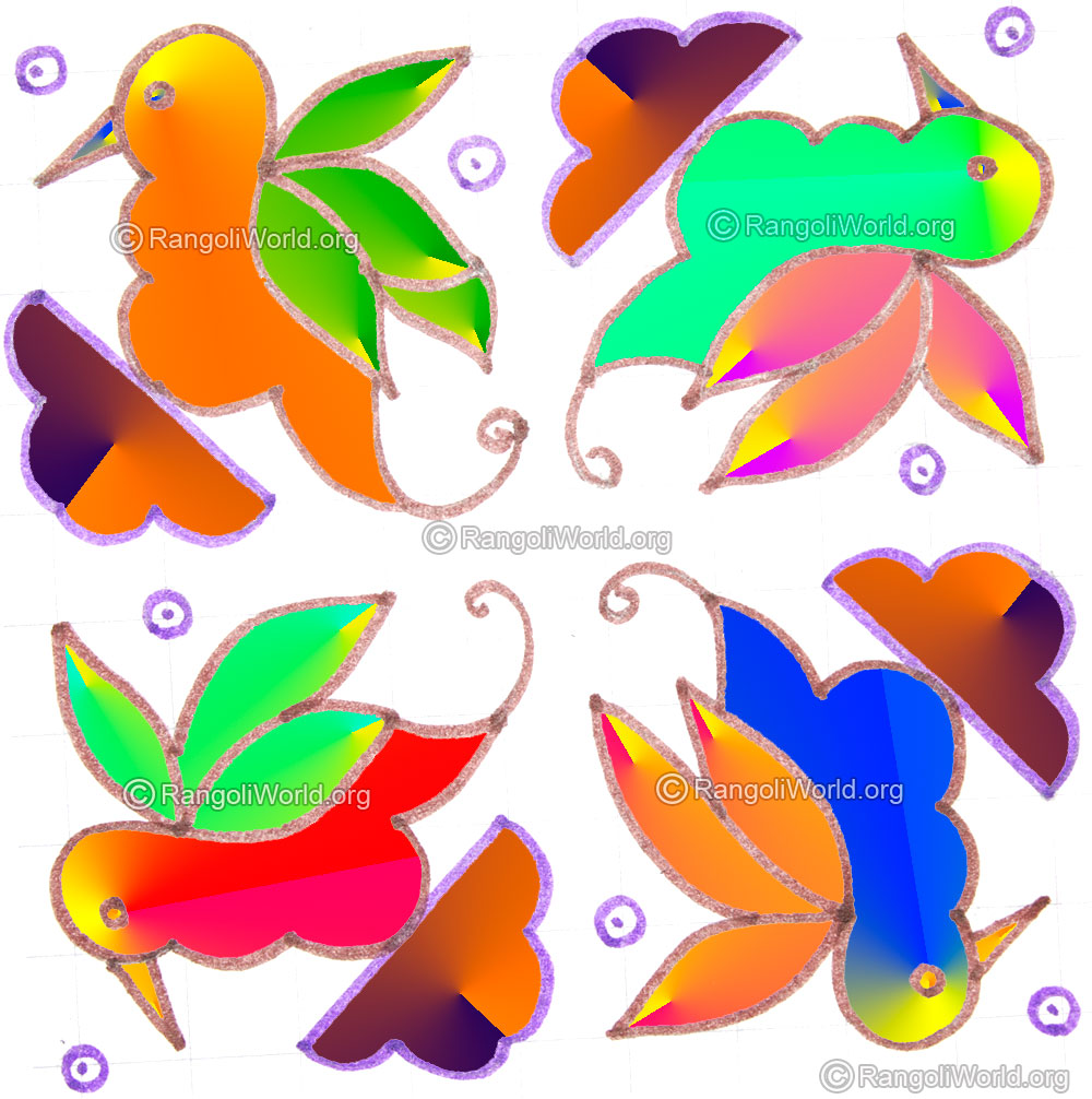 Easy small bird kolam may5 2015
