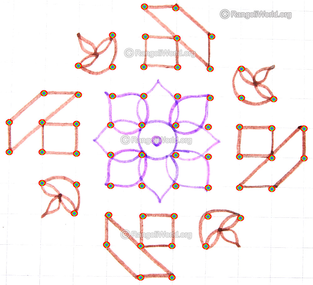Karthika deepam festival pooja room kolam pencil outline may1 2015