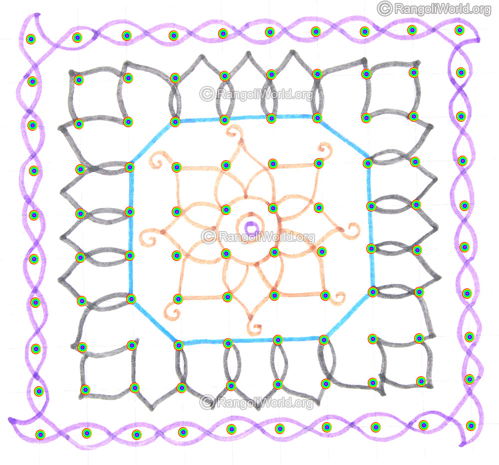 Simple pooja room flowers sikku kolam may1 2015 pencil outline