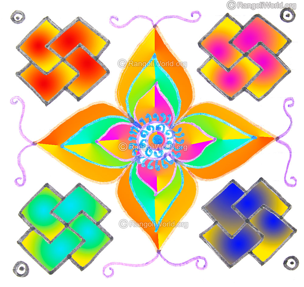 Swastik pooja room kolam may1 2015
