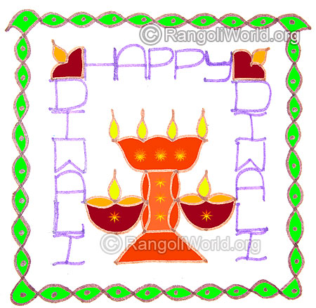 Diwali festival kuthu vilakku kolam may1 2015