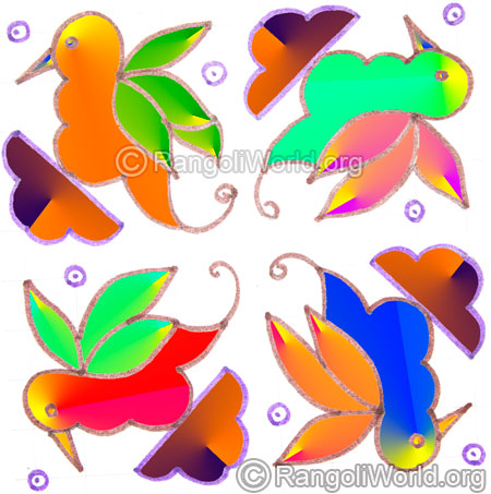 Easy small bird kolam may5 2015