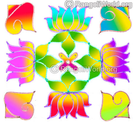 Lotus flower shell sangu kolam may1 2015