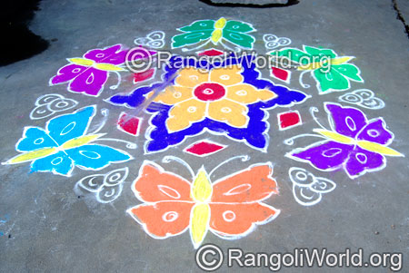 Butterfly street kolam april14 2015