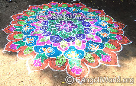 Deepam festival freehand rangoli april14 2015