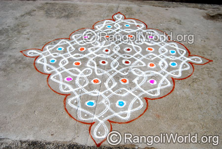 Double stroke festival pinnal sikku kolam april14 2015