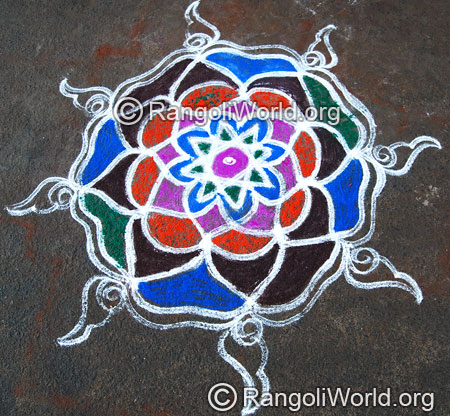 Easy star pooja rangoli april14 2015