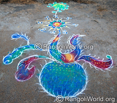 Simple freehand rangoli april14 2015