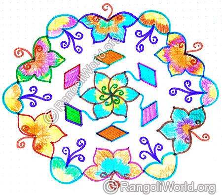 Butterflies kolam dec 25