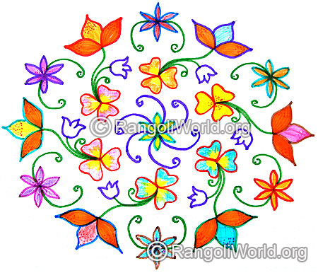 Flowers kolam dec25