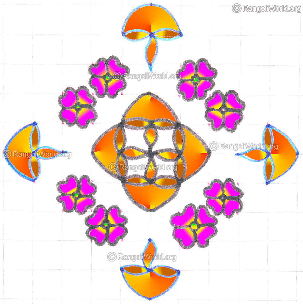 Agal vilakku flower poo kolam may8 2015