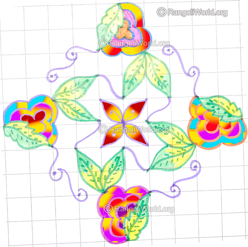 Blooming flowers kolam may8 2015