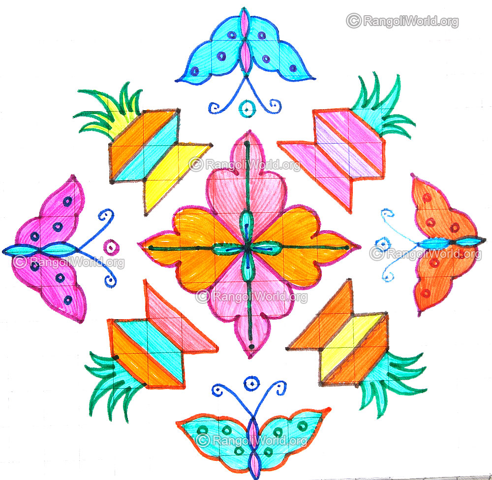 Butterflies kalasam kolam april24 2015