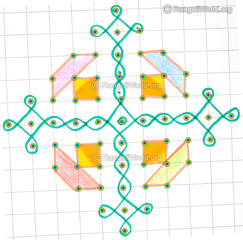 Deepam and neli sikku kolam may8 2015 with dots