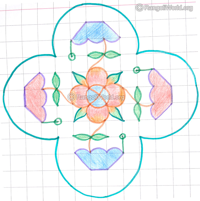 Flower plant kolam may8 2015