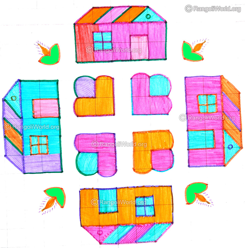 Home with agal vilakku kolam 2015